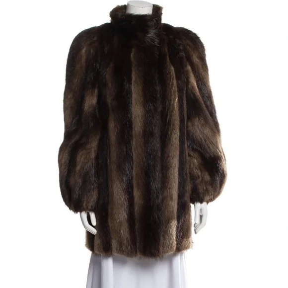 Classic Brown Teddy Fur Jacket - Women's Coat - Picture 2 of 7